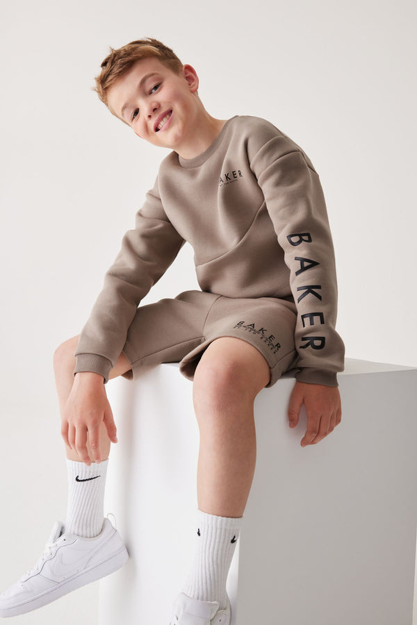 Stone Baker by Ted Baker Seam Sweatshirt and Short Set