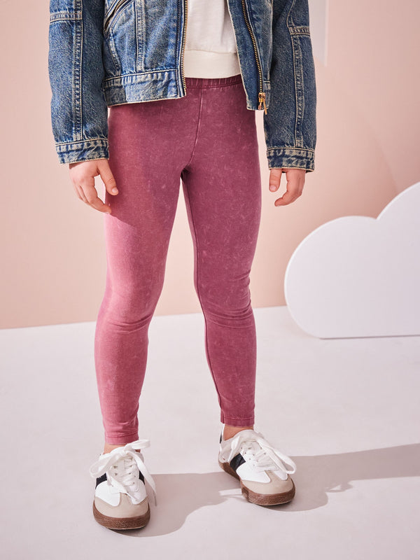 Berry Pink Denim Leggings (3-16yrs)