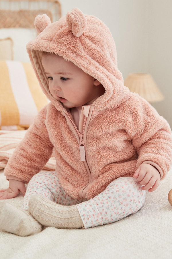 Pink Cosy Fleece Baby Jacket (0mths-2yrs)