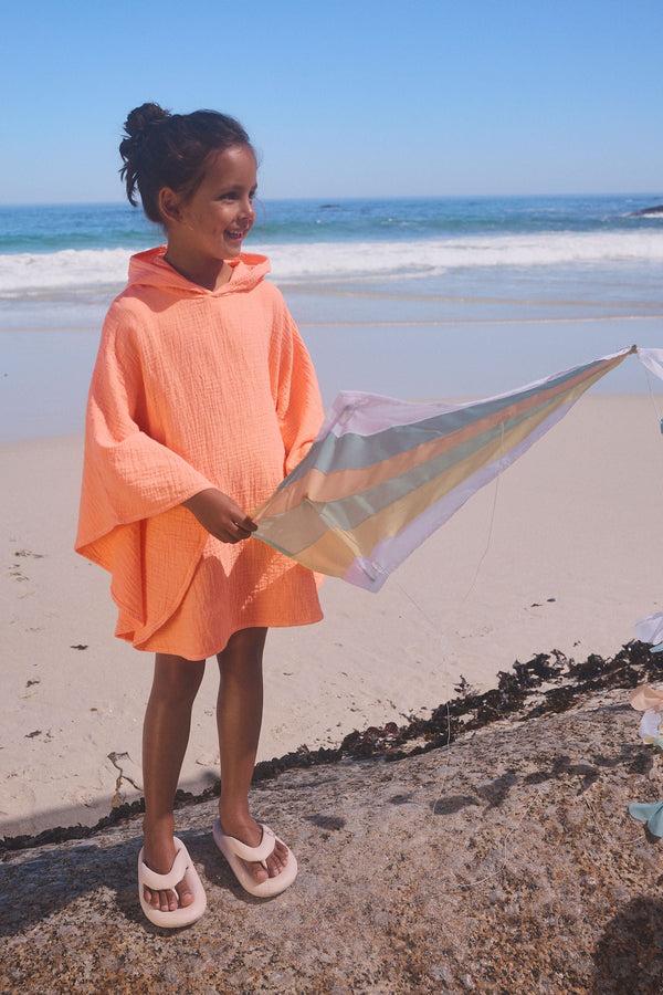 Orange 100% Cotton Kaftan (3-16yrs)