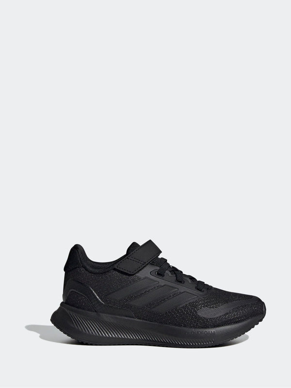 adidas Black Runfalcon 5 Elastic Lace Running Kids Trainers