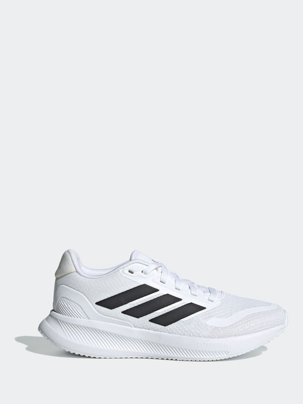 adidas White/Black Runfalcon 5 Lace Running Junior Trainers