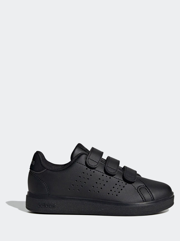 adidas Black Advantage Base 2.0 Hook and Loop Kids Trainers