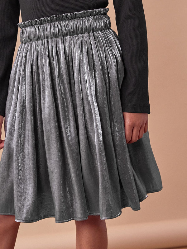 Grey Metallic Skirt (3-16yrs)