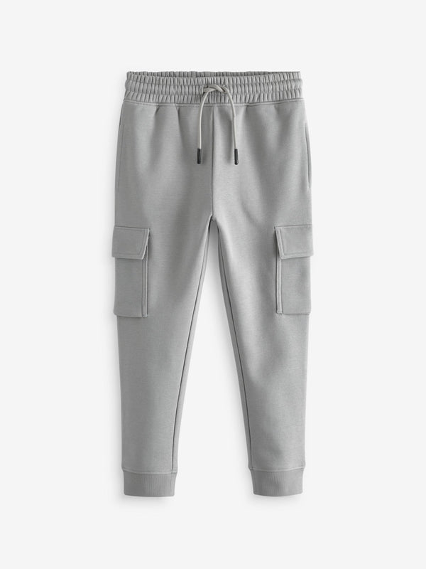 Grey Slim Fit Cargo Rich Joggers (3-16yrs)