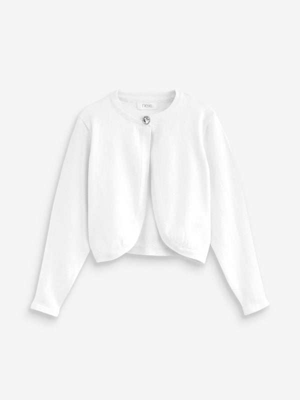 White Occasion Shrug Cardigan (3mths-16yrs)