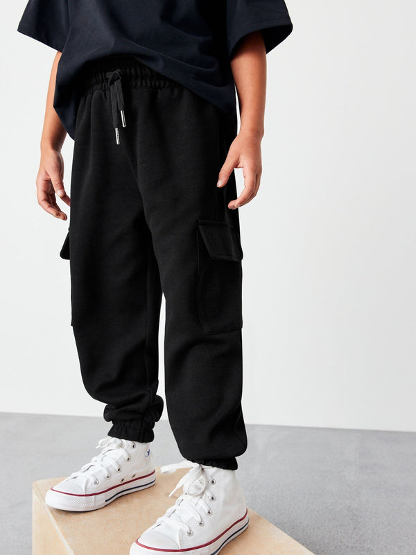 Black Cargo Utility Joggers (3-16yrs)