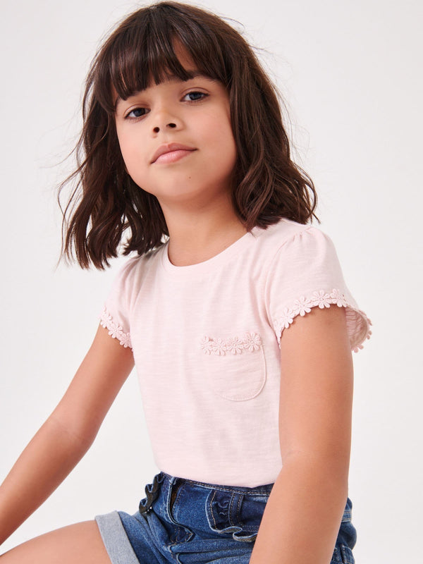 Pink Daisy Pocket T-Shirt (1.5-16yrs)