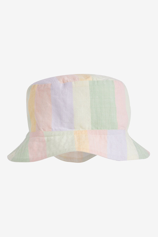 Multi Pastel Stripe Bucket Hat (3mths-10yrs)