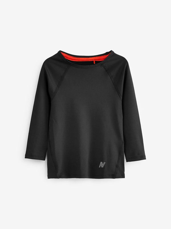 Black Long Sleeve Base Layer (3-16yrs)