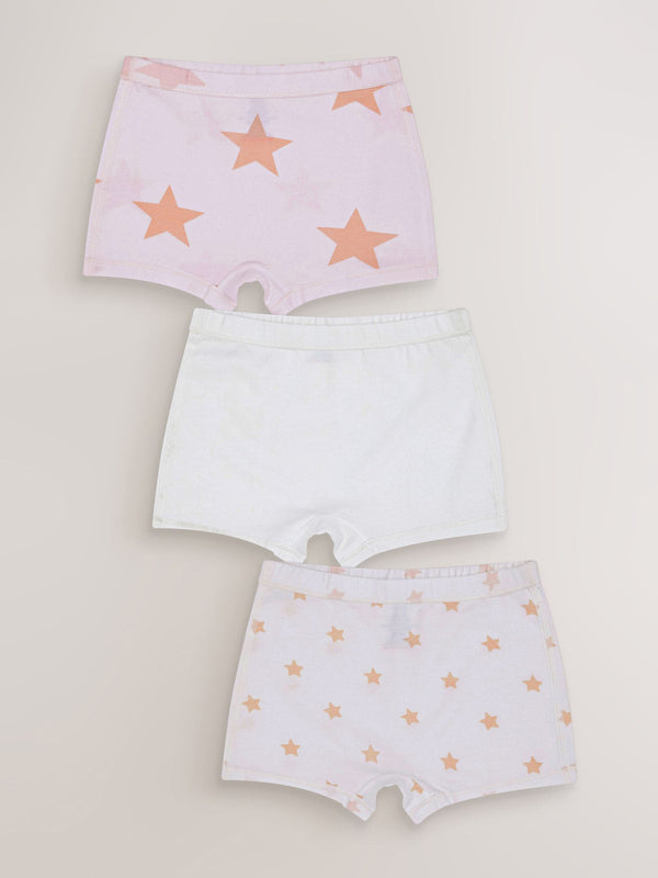 White/Pink 3 Pack Kind To Skin Shorts (1.5-12yrs)