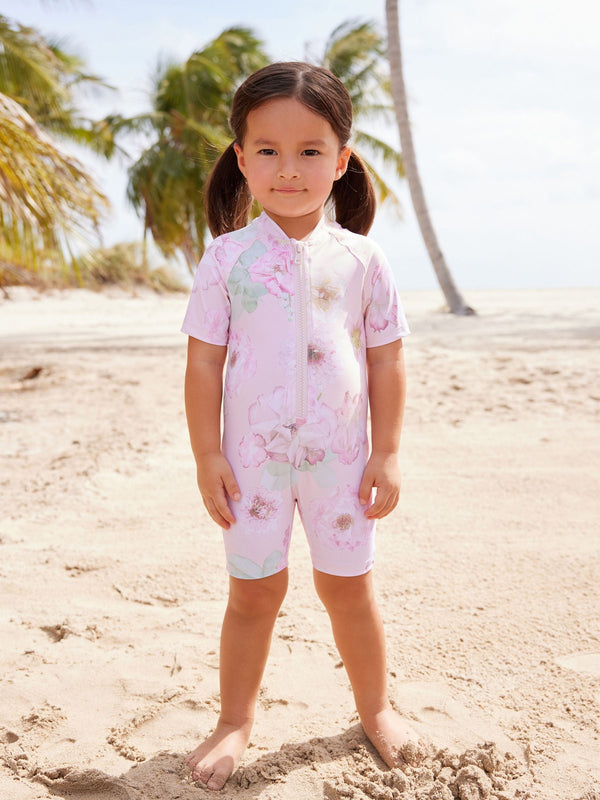 Pink Floral Sunsafe Swimsuit (3mths-7yrs)