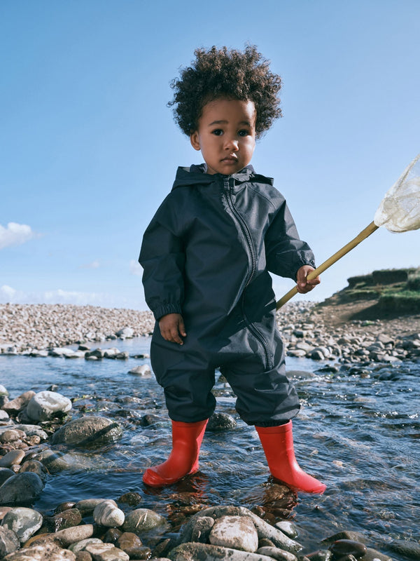 Navy Blue Waterproof Fleece Lined Puddlesuit (3mths-7yrs)