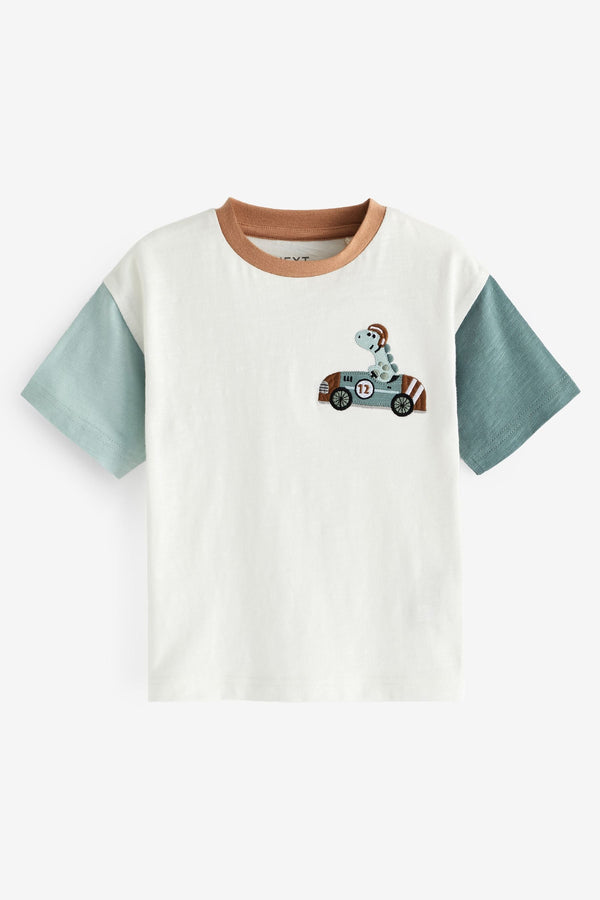 Multi Appliqué Character 100% Cotton Short Sleeve T-Shirt (3mths-7yrs)