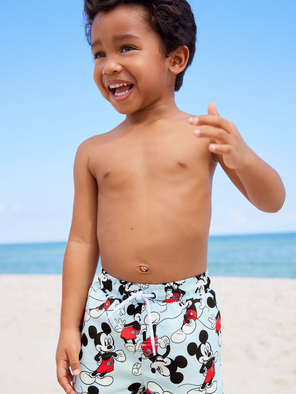 Blue Mickey Mouse Printed Swim Shorts (3mths-7yrs)