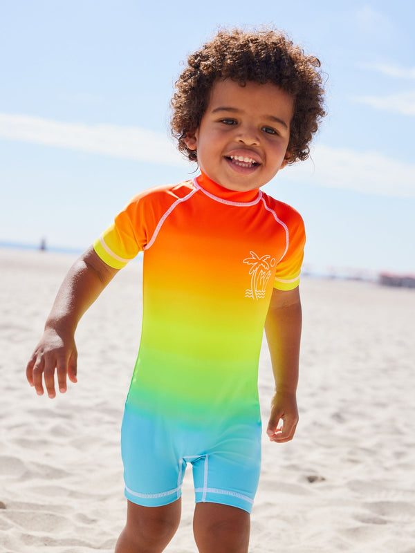 Rainbow Dip Dye Sunsafe All-In-One Swimsuit (3mths-7yrs)