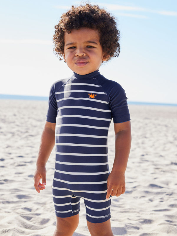 Navy Stripe Sunsafe All-In-One Swimsuit (3mths-7yrs)