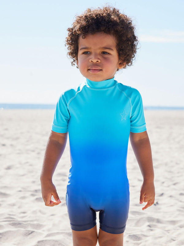 Blue Ombre Sunsafe All-In-One Swimsuit (3mths-7yrs)