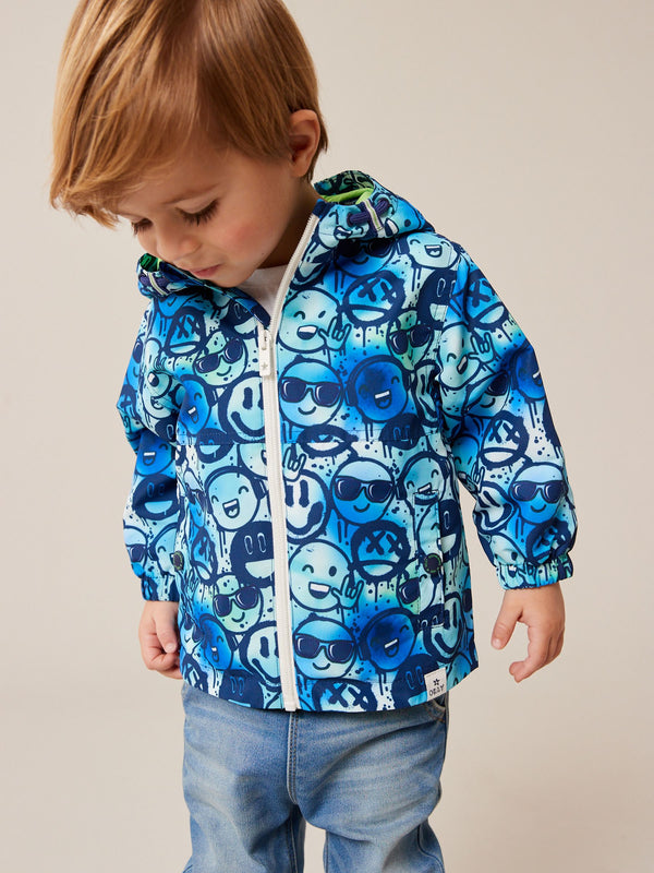 Blue Smile Face Shower Resistant Jacket (3mths-7yrs)