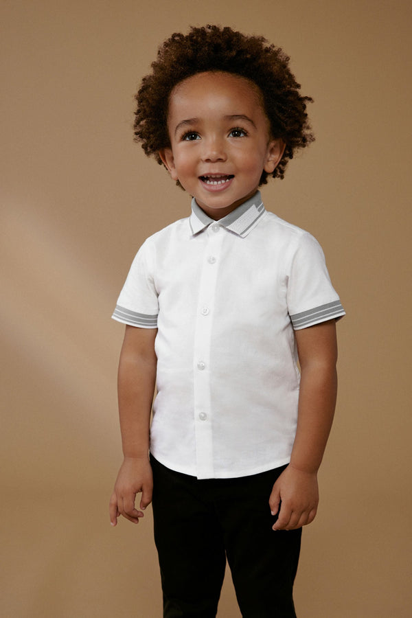 White Tipped Shirt (3mths-7yrs)