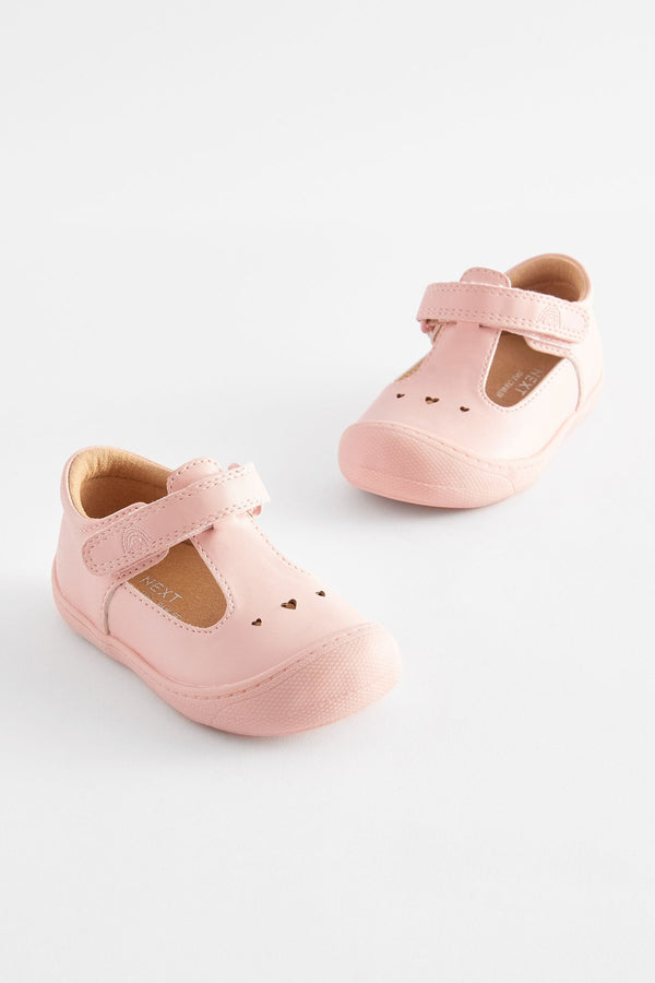 Pink Crawler T-Bar Shoes