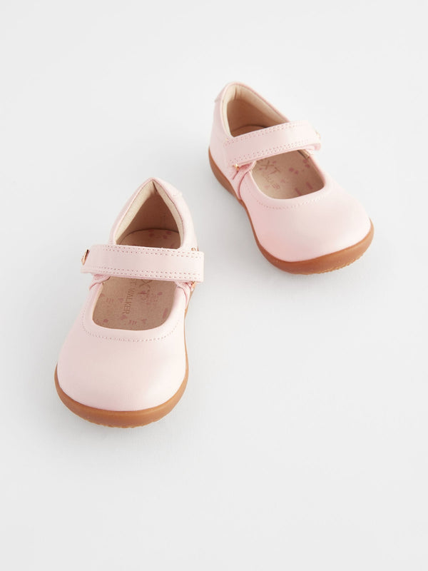 Pink Wide Fit (G) First Walker Mary Jane Shoes