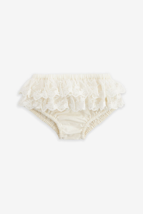 Cream Baby Lace Frill Knickers (0mths-2yrs)