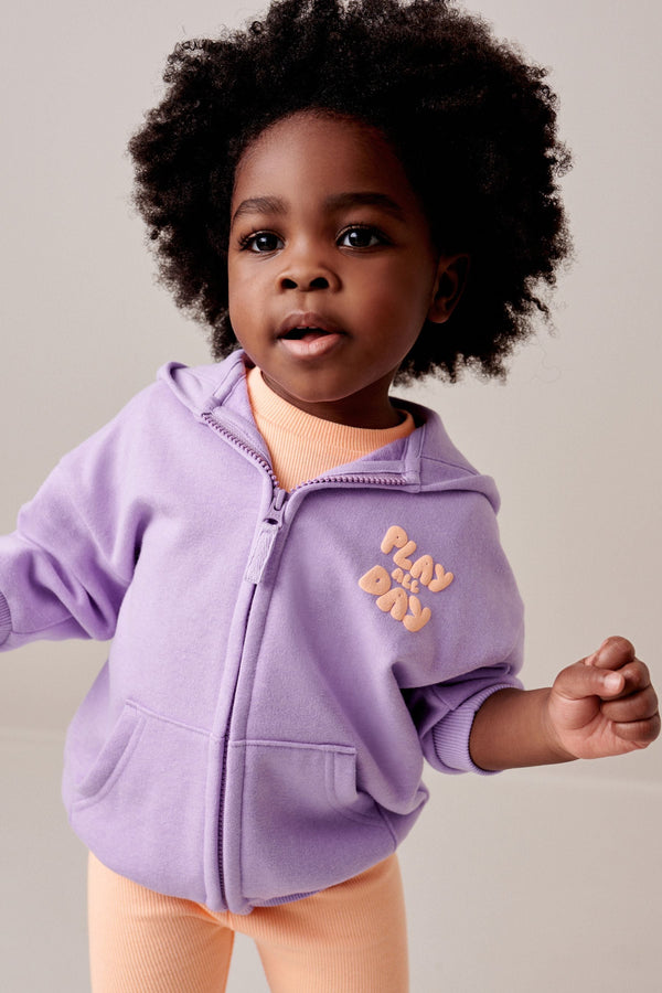 Purple Zip Through 3 Piece Set (3mths-7yrs)