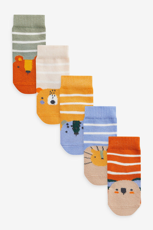 Muted Baby Socks 5 Pack (0mths-2yrs)