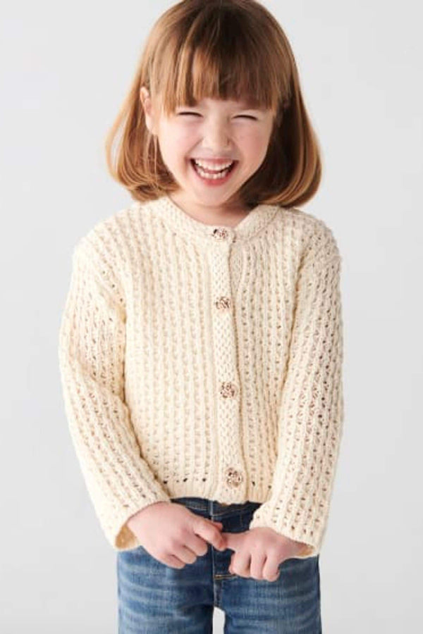 River Island Girls 100% Cotton Crochet Cardigan