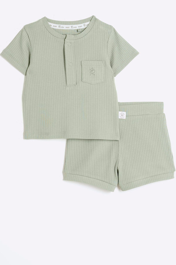 Green River Island Baby Boys Rib T-Shirt and Shorts Set