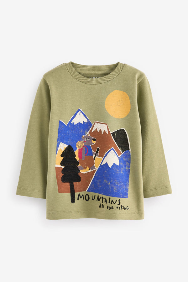 Green Long Sleeve Character T-Shirt (3mths-7yrs)