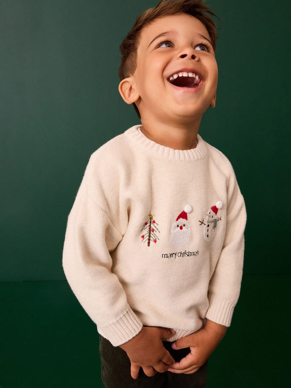 Neutral Characters Christmas Crew Neck Jumper (3mths-7yrs)