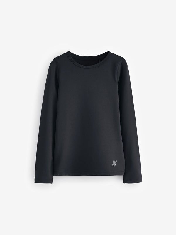 Black Long Sleeve Base Layer Top (3-16yrs)