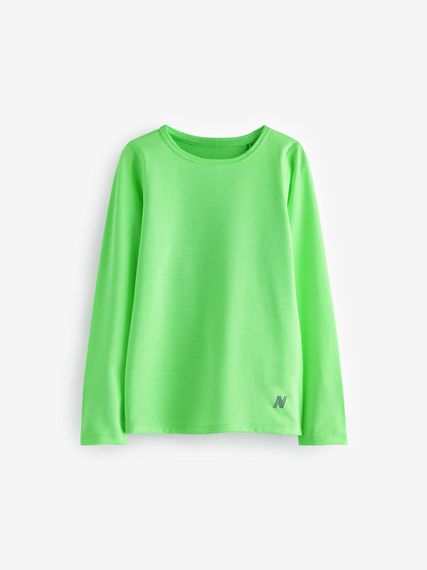 Fluro Yellow Long Sleeve Base Layer Top (3-16yrs)