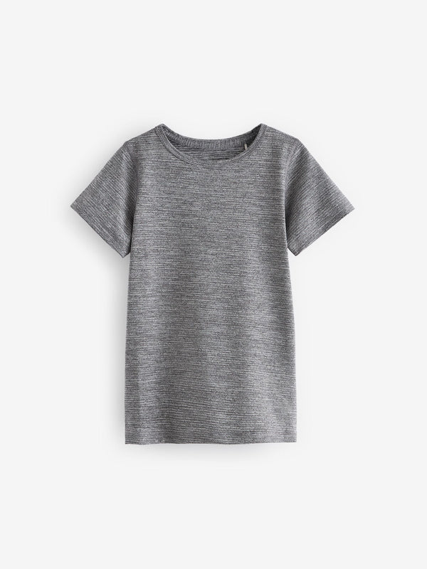 Grey Textured Base Layer Short Sleeve T-Shirt (3-16yrs)