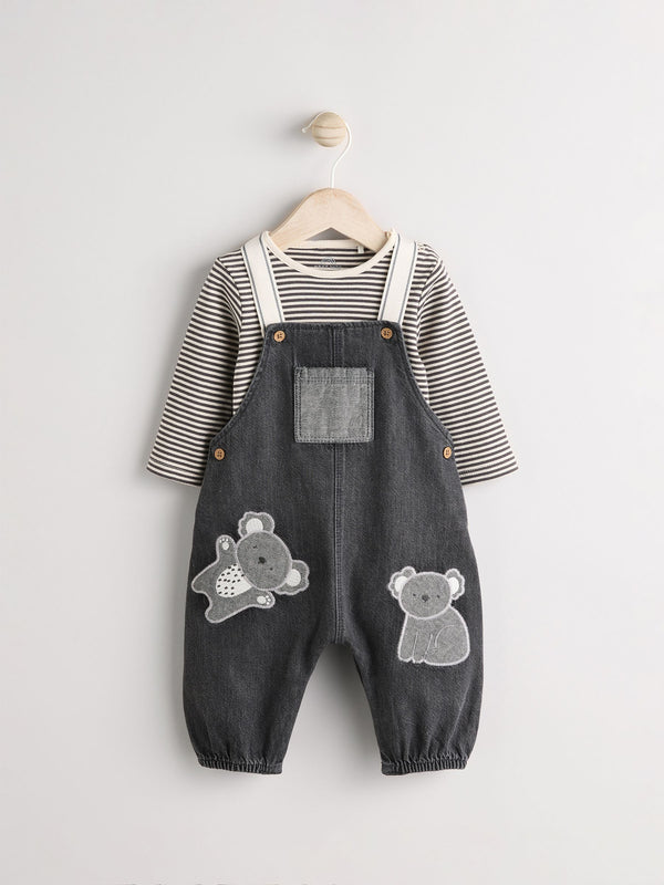 Mono Koala Baby Denim Dungarees and Bodysuit Set (0mths-2yrs)