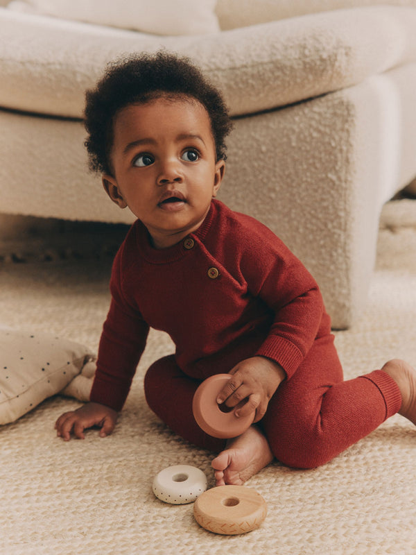 Red Knitted Top and Leggings Baby Set (0mths-2yrs)