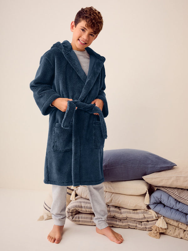 Navy Blue Fleece Robe (1.5-16yrs)