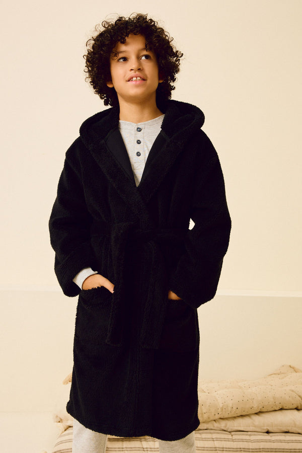 Black Fleece Robe (1.5-16yrs)