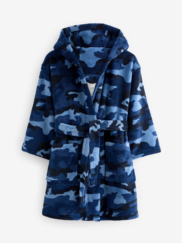 Blue/Navy Camouflage Robe (3-16yrs)