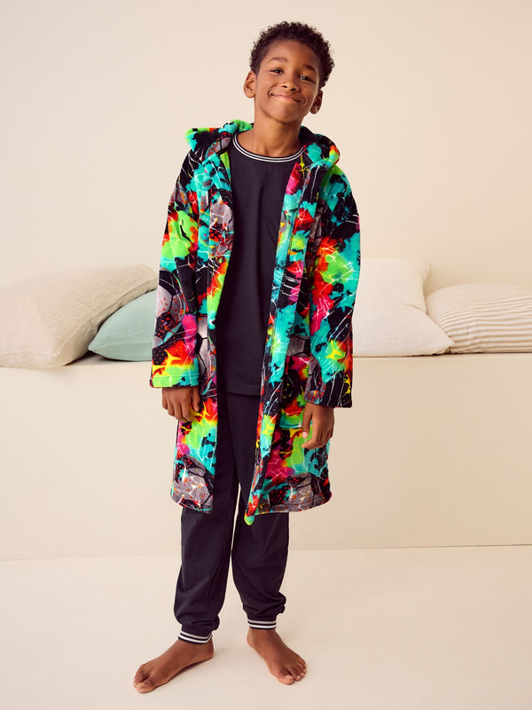 Multi Bright Football Robe (3-16yrs)