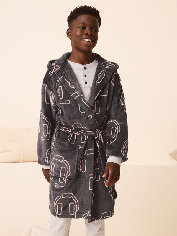 Charcoal Grey Gamer Robe (3-16yrs)