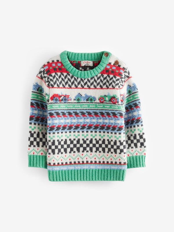 Cath Kidston Multi Fairisle Pattern Knitted Jumper (3mths-7yrs)