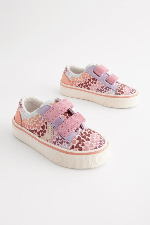 Multi Hearts Touch Fasten Strap Trainers