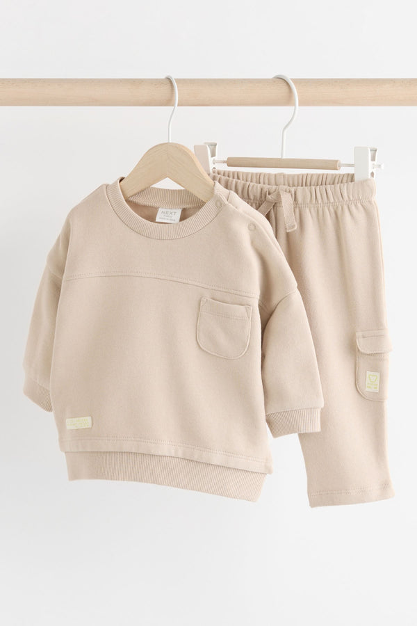 Neutral Utility Baby Sweatshirt and Joggers Set