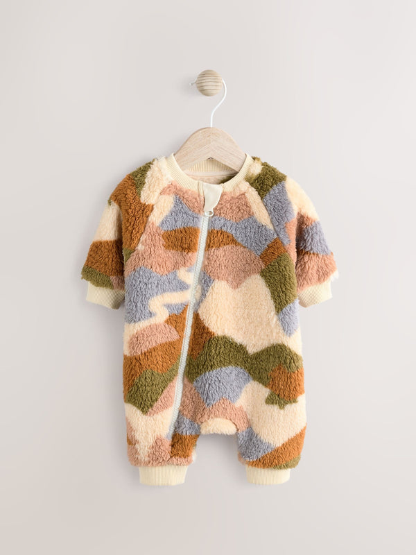 Neutral Character Baby Fleece Zip Sleepsuit