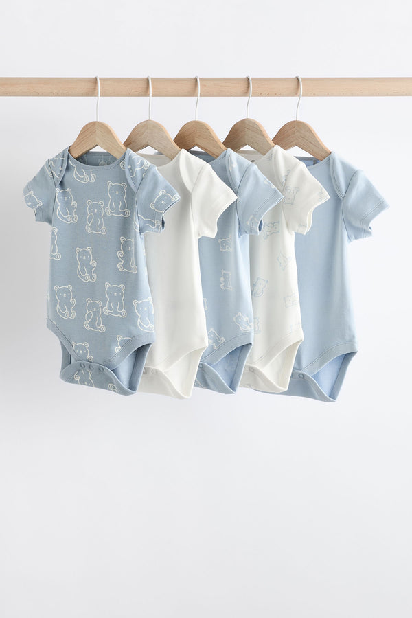 Blue Bear Baby Bodysuits 5 Pack