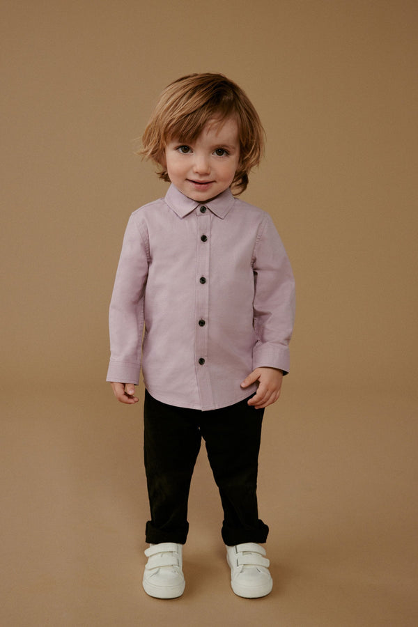 Pink Long Sleeve Oxford Shirt (3mths-7yrs)