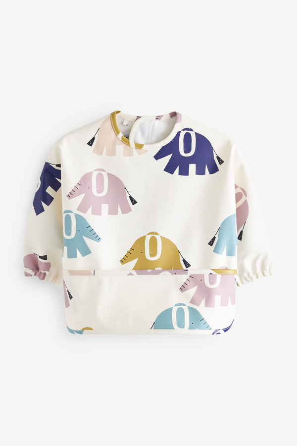 Elephant Baby Weaning And Feeding Sleeved Bibs (immidiate)